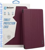 for Oppo Pad Neo OPD2302/Pad Air2 - Smart Case Red Wine