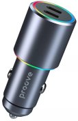 Автомобільний зарядний пристрій Proove Double Energy 50W metal gray (ACDE50022206)