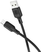 Кабель BOROFONE BX113 Lenny 2.4A AM / MicroB 1m Black  (6941991115417)