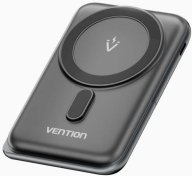 Батарея універсальна Vention FHNB0 10000mAh 20W/Qi 15W Black