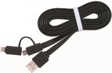 Кабель USB Cablexpert BM / Lightning / Micro USB 1 м чорний