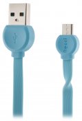 Кабель USB Recci RCM-D100 Dot AM / Micro USB 1 м синій