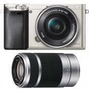 Цифрова фотокамера Sony Alpha 6000 kit 16-50 мм + 55-210 мм срібляста