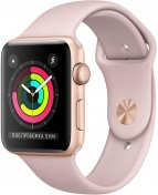 Смарт годинник Apple Watch Series 3 A1859 GPS 42mm Gold Aluminium with Pink Sport Band (MQL22GK/A)