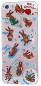 Чохол Milkin for iPhone 5s - Superslim Christmas Funny Deers
