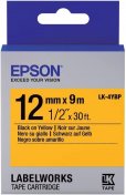 Стрічка Epson LK4YBP Pastel Black/Yellow 12/9mm.