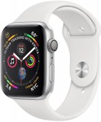 Смарт годинник Apple Watch Series 4 GPS 44mm Silver Aluminium with White Sport Band (MU6A2)