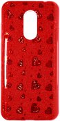 Чохол Milkin for Xiaomi redmi 5 Plus - Superslim Glitter Heart series Red