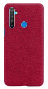 Чохол for Realme 5 - Textile cover Red	(661900)