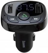 Автомобільний зарядний пристрій + FM-трансмітер Baseus CCTM-01 Black