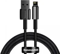 Кабель Baseus Tungsten Gold 2.4A AM / Lightning 1m Black (CALWJ-01)