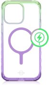 Чохол iTSkins for iPhone 14 Pro SUPREME R PRISM with MagSafe light green and light purple (AP4X-SUPMA-LGLP)