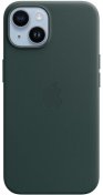 Чохол Apple for iPhone 14 - Leather Case with MagSafe Forest Green  (MPP53ZE/A)