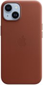 Чохол Apple for iPhone 14 - Leather Case with MagSafe Umber  (MPP73ZE/A)