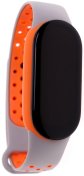 Ремінець Climber for Xiaomi Mi Band 7 - Silicone Two-color Grey orange