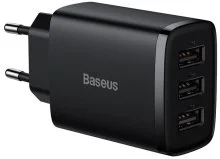 Зарядний пристрій Baseus Compact Charger 3U 17W Black (CCXJ020101)