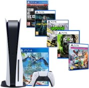 Ігрова приставка PlayStation 5 (Horizon Forbidden West) (Код) + 5 games (bundle 1)