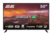 Телевізор LED 2E 50A06K (Android TV, Wi-Fi, 3840x2160)
