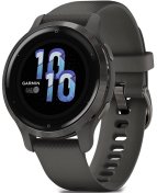 Смарт годинник Garmin Venu 2S Slate Stainless Steel Bezel with Graphite Case and Silicone Band (010-02429-10)