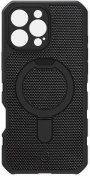 Чохол iTSkins for iPhone 16 Pro Max - FORCE R NYLON W with MagSafe Black  (AP6U-FONYL-BLCK)