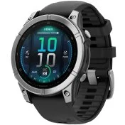 Смарт годинник Garmin Fenix E - 47 mm AMOLED Stainless Steel with Black Silicone Band (010-03025-00)