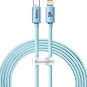 Кабель Baseus Crystal Shine Series 20W Lightning / Type-C 2m Sky Blue  (CAJY001403)