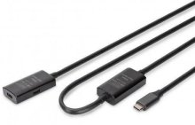 Кабель Digitus Active Cable 5G CM / CF 10m Black  (DA-73109)