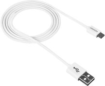 Кабель Canyon UM-1 1A AM / MicroB 1m White (CNE-USBM1W)