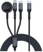 Кабель Promate iCharge-Trio Black (icharge-trio.black)