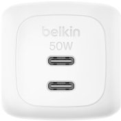 Зарядний пристрій Belkin BoostCharge Pro GaN 50W White (WCH019KQWH)