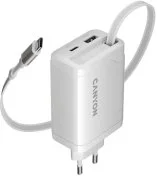 Зарядний пристрій Canyon OnCharge 65RC GaN 65W White (CNS-CURC65ACW)
