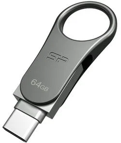 Фото: Флешка USB Silicon Power Mobile C80 64GB Silver (SP064GBUC3C80V1S) № 3 | KTC