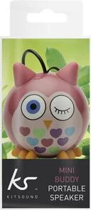 Фото: Колонка KitSound Mini Buddy Owl рожева № 4 | KTC