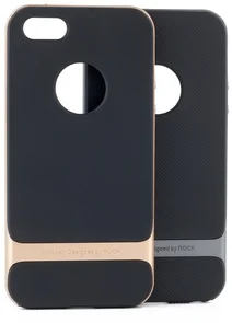 Фото: Чохол Rock для iPhone 5/5s/SE - Royce Series золотий № 3 | KTC