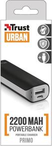 Батарея універсальна Trust Primo Power Bank 2200 mAh чорна