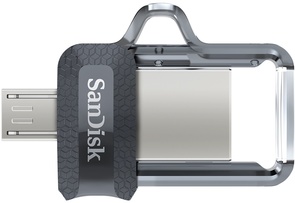 Флешка USB SanDisk Ultra Dual Drive 16 ГБ (SDDD3-016G-G46) чорна