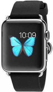 Смарт годинник Apple Watch 38mm Stailnless Steel Case + Black Classic Buckle