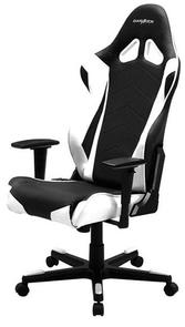 Крісло ігрове DXRACER RACING OH/RЕ0/NW чорне з білими вставками 