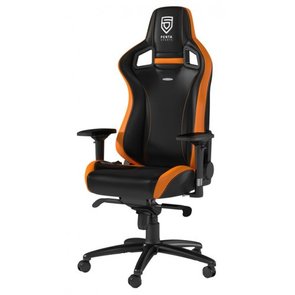 Крісло ігрове NOBLECHAIRS EPIC SERIES Чорне з оранжевими вставками