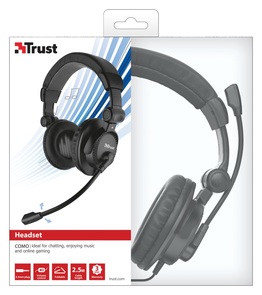  Гарнітура Trust Como Headset Black (16659)