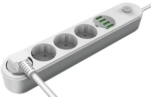Фото: Мережевий фільтр ColorWay CW-CHE44W 4xUSB 4/2m White № 3 | KTC