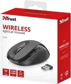 Фото: Миша Trust Ziva Wireless optical Black (21949) № 3 | KTC
