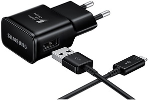 Зарядний пристрій Samsung EP-TA20EBECGRU 1xUSB 2A Black