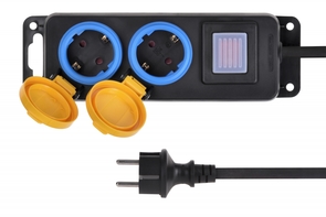 Мережевий фільтр 2E U02ESPM3 1.8m Black (2E-U02ESPM3)