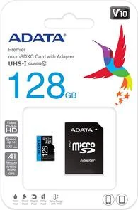 Фото: FLASH пам'ять A-Data Micro SDXC 128GB with adapter (AUSDX128GUICL10A1-RA1) № 2 | KTC