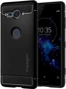 Чохол-накладка Spigen для Sony Xperia XZ2 Compact - Rugged Armor Black