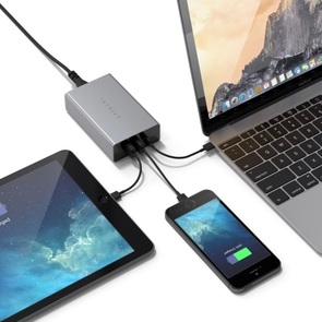 Зарядний пристрій Satechi Travel Charger 2xUSB / USB-C 40W Space Gray (ST-ACCAM)