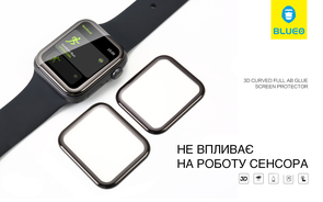 Захисне скло Blueo for iWatch 4 44mm 3D Black