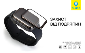 Захисне скло Blueo for iWatch 1/2/3 42mm 3D Black