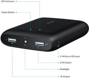 Батарея універсальна AUKEY PB-N42 Power Bank 10000mAh 2xUSB Black (LLTS104369)